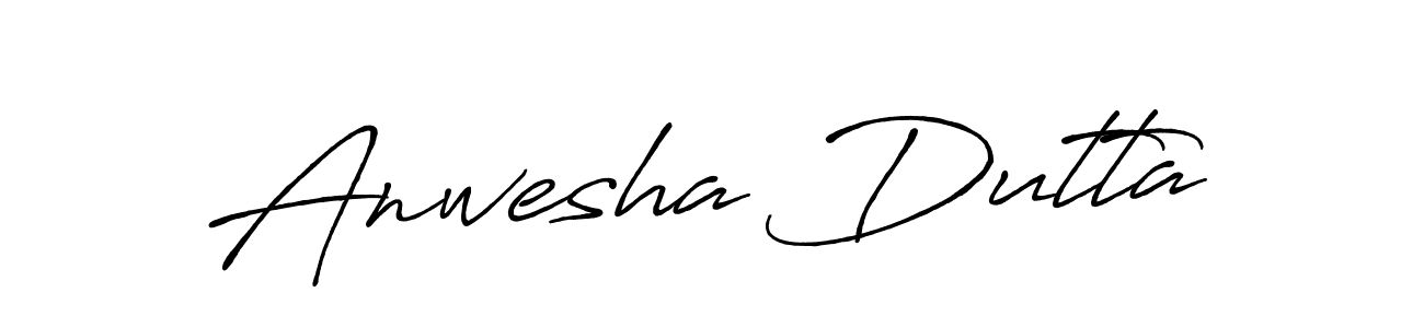 Make a beautiful signature design for name Anwesha Dutta. With this signature (Antro_Vectra_Bolder) style, you can create a handwritten signature for free. Anwesha Dutta signature style 7 images and pictures png