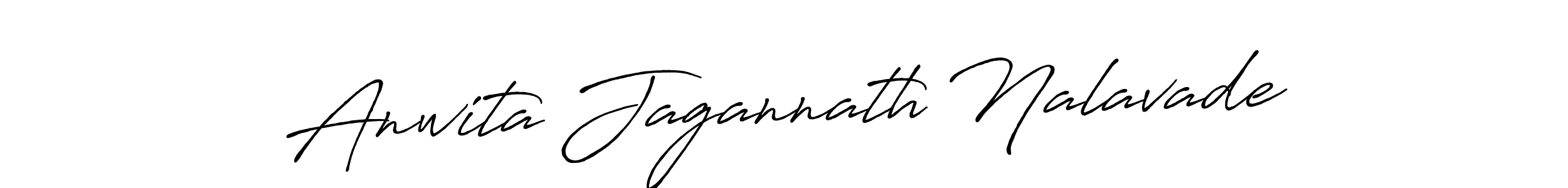 How to make Anwita Jagannath Nalavade name signature. Use Antro_Vectra_Bolder style for creating short signs online. This is the latest handwritten sign. Anwita Jagannath Nalavade signature style 7 images and pictures png