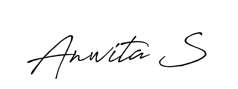 It looks lik you need a new signature style for name Anwita S. Design unique handwritten (Antro_Vectra_Bolder) signature with our free signature maker in just a few clicks. Anwita S signature style 7 images and pictures png