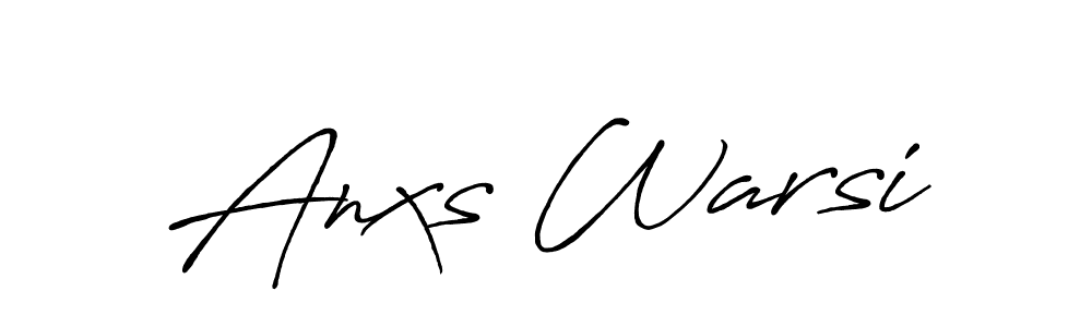 Create a beautiful signature design for name Anxs Warsi. With this signature (Antro_Vectra_Bolder) fonts, you can make a handwritten signature for free. Anxs Warsi signature style 7 images and pictures png