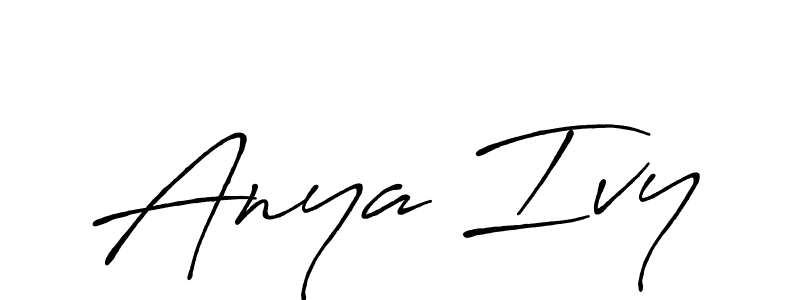 Use a signature maker to create a handwritten signature online. With this signature software, you can design (Antro_Vectra_Bolder) your own signature for name Anya Ivy. Anya Ivy signature style 7 images and pictures png