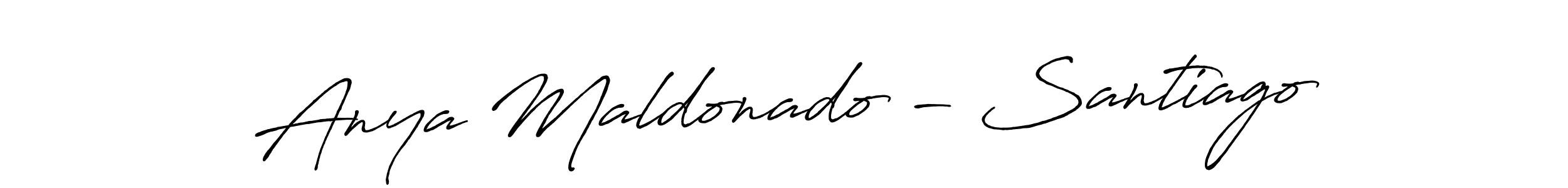 if you are searching for the best signature style for your name Anya Maldonado - Santiago. so please give up your signature search. here we have designed multiple signature styles  using Antro_Vectra_Bolder. Anya Maldonado - Santiago signature style 7 images and pictures png