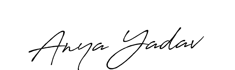 Similarly Antro_Vectra_Bolder is the best handwritten signature design. Signature creator online .You can use it as an online autograph creator for name Anya Yadav. Anya Yadav signature style 7 images and pictures png