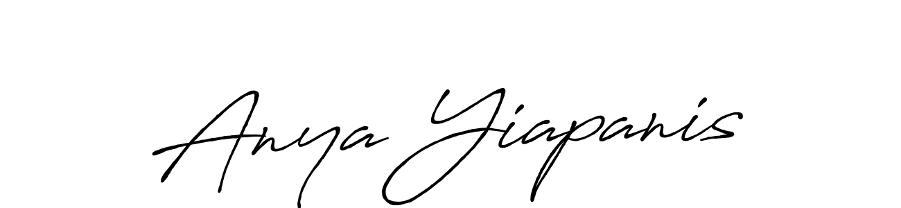 Anya Yiapanis stylish signature style. Best Handwritten Sign (Antro_Vectra_Bolder) for my name. Handwritten Signature Collection Ideas for my name Anya Yiapanis. Anya Yiapanis signature style 7 images and pictures png