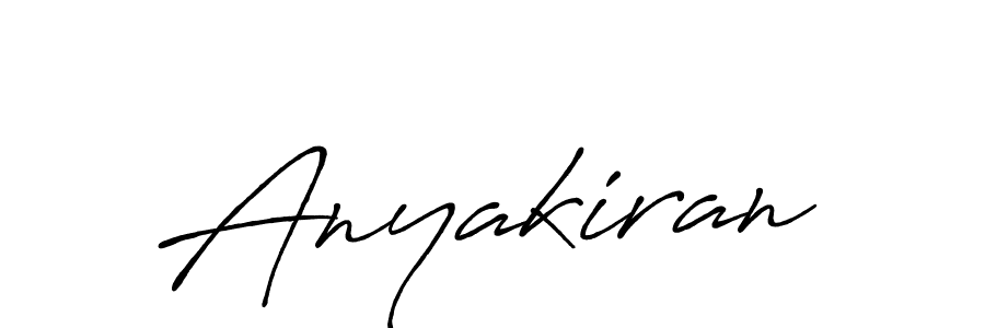 Also we have Anyakiran name is the best signature style. Create professional handwritten signature collection using Antro_Vectra_Bolder autograph style. Anyakiran signature style 7 images and pictures png