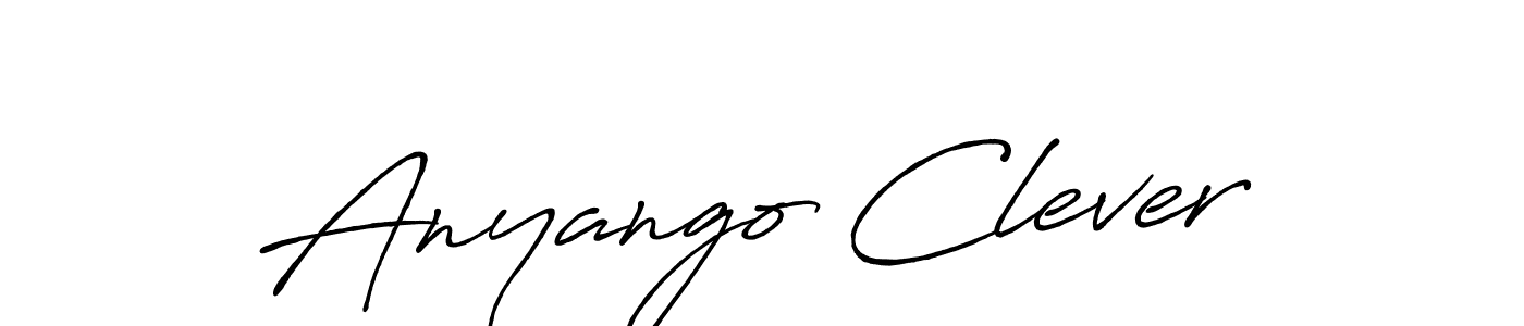 How to make Anyango Clever name signature. Use Antro_Vectra_Bolder style for creating short signs online. This is the latest handwritten sign. Anyango Clever signature style 7 images and pictures png