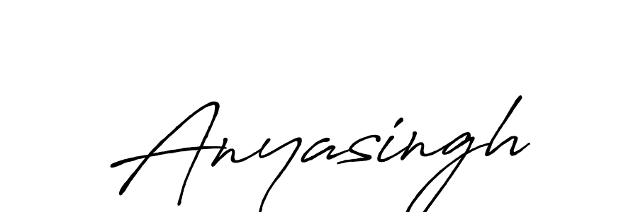 Also we have Anyasingh name is the best signature style. Create professional handwritten signature collection using Antro_Vectra_Bolder autograph style. Anyasingh signature style 7 images and pictures png