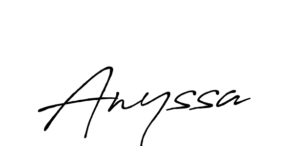 Design your own signature with our free online signature maker. With this signature software, you can create a handwritten (Antro_Vectra_Bolder) signature for name Anyssa. Anyssa signature style 7 images and pictures png