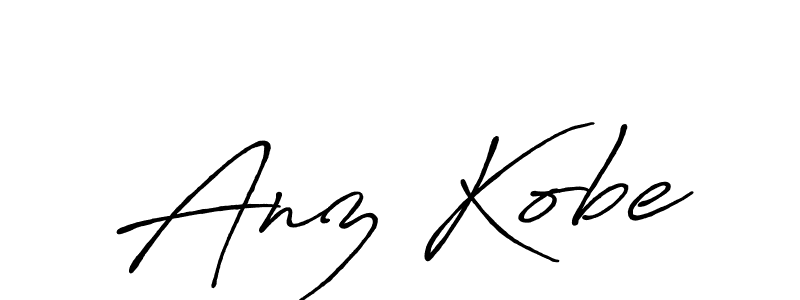 Here are the top 10 professional signature styles for the name Anz Kobe. These are the best autograph styles you can use for your name. Anz Kobe signature style 7 images and pictures png