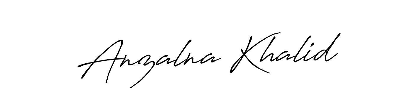How to make Anzalna Khalid signature? Antro_Vectra_Bolder is a professional autograph style. Create handwritten signature for Anzalna Khalid name. Anzalna Khalid signature style 7 images and pictures png