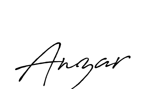 How to make Anzar signature? Antro_Vectra_Bolder is a professional autograph style. Create handwritten signature for Anzar name. Anzar signature style 7 images and pictures png