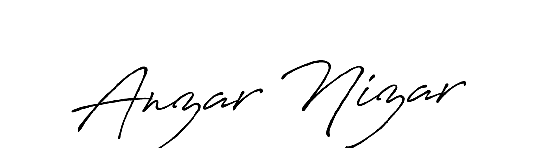 You can use this online signature creator to create a handwritten signature for the name Anzar Nizar. This is the best online autograph maker. Anzar Nizar signature style 7 images and pictures png