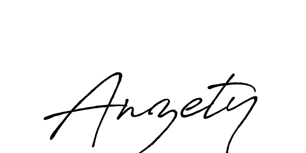 Make a beautiful signature design for name Anzety. With this signature (Antro_Vectra_Bolder) style, you can create a handwritten signature for free. Anzety signature style 7 images and pictures png