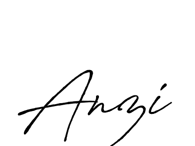 Anzi stylish signature style. Best Handwritten Sign (Antro_Vectra_Bolder) for my name. Handwritten Signature Collection Ideas for my name Anzi. Anzi signature style 7 images and pictures png