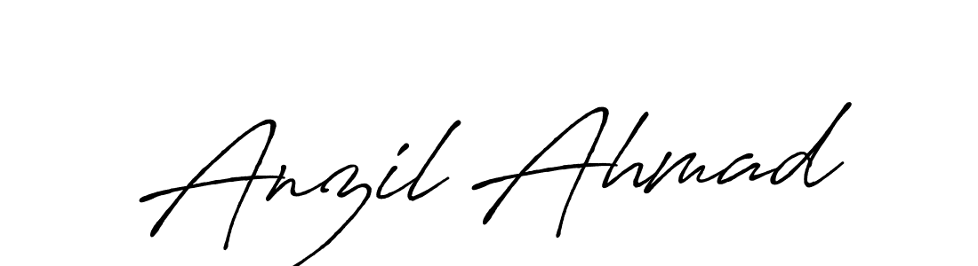 Create a beautiful signature design for name Anzil Ahmad. With this signature (Antro_Vectra_Bolder) fonts, you can make a handwritten signature for free. Anzil Ahmad signature style 7 images and pictures png