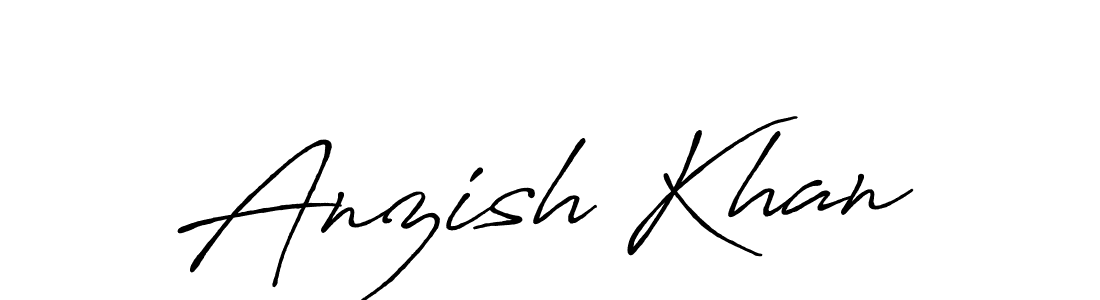 Create a beautiful signature design for name Anzish Khan. With this signature (Antro_Vectra_Bolder) fonts, you can make a handwritten signature for free. Anzish Khan signature style 7 images and pictures png