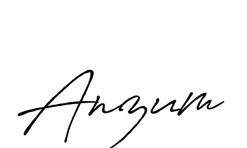 How to make Anzum signature? Antro_Vectra_Bolder is a professional autograph style. Create handwritten signature for Anzum name. Anzum signature style 7 images and pictures png