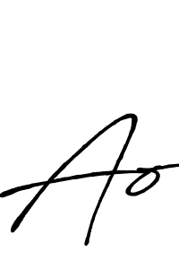 if you are searching for the best signature style for your name Ao. so please give up your signature search. here we have designed multiple signature styles  using Antro_Vectra_Bolder. Ao signature style 7 images and pictures png