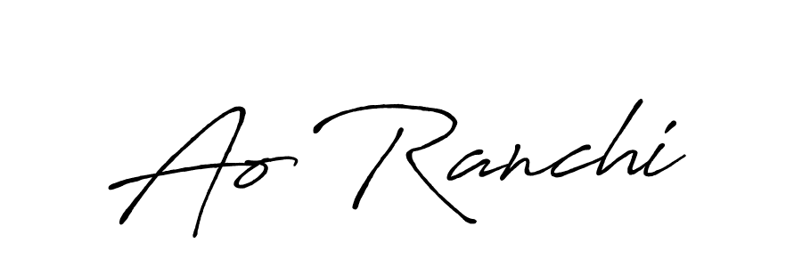 Ao Ranchi stylish signature style. Best Handwritten Sign (Antro_Vectra_Bolder) for my name. Handwritten Signature Collection Ideas for my name Ao Ranchi. Ao Ranchi signature style 7 images and pictures png