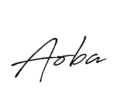 Create a beautiful signature design for name Aoba. With this signature (Antro_Vectra_Bolder) fonts, you can make a handwritten signature for free. Aoba signature style 7 images and pictures png