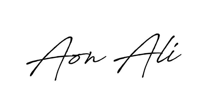 Use a signature maker to create a handwritten signature online. With this signature software, you can design (Antro_Vectra_Bolder) your own signature for name Aon Ali. Aon Ali signature style 7 images and pictures png