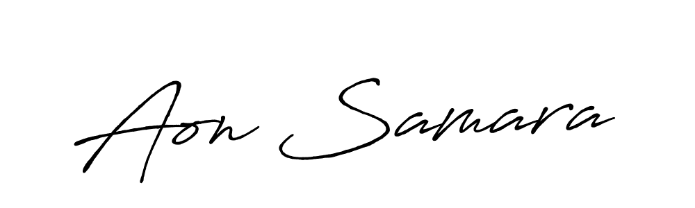 This is the best signature style for the Aon Samara name. Also you like these signature font (Antro_Vectra_Bolder). Mix name signature. Aon Samara signature style 7 images and pictures png