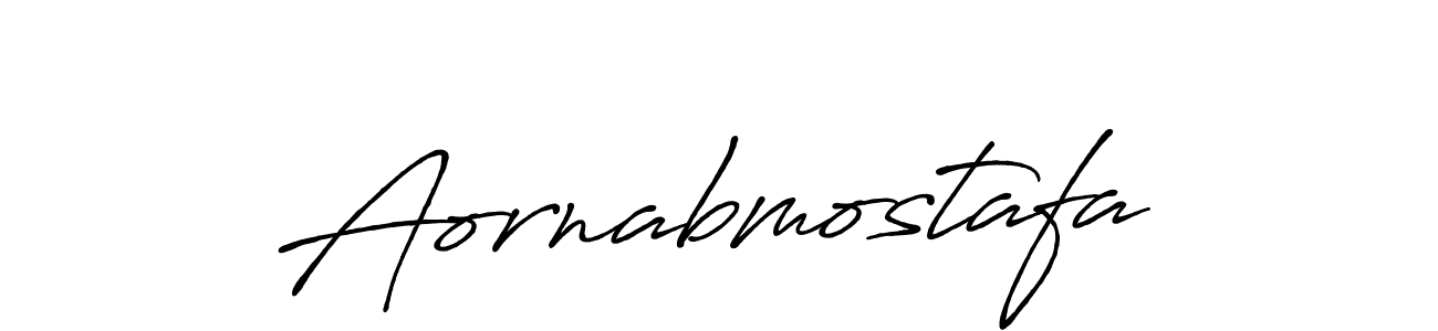 Aornabmostafa stylish signature style. Best Handwritten Sign (Antro_Vectra_Bolder) for my name. Handwritten Signature Collection Ideas for my name Aornabmostafa. Aornabmostafa signature style 7 images and pictures png