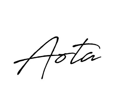 Also we have Aota name is the best signature style. Create professional handwritten signature collection using Antro_Vectra_Bolder autograph style. Aota signature style 7 images and pictures png