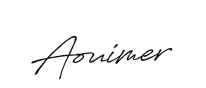 How to make Aouimer name signature. Use Antro_Vectra_Bolder style for creating short signs online. This is the latest handwritten sign. Aouimer signature style 7 images and pictures png