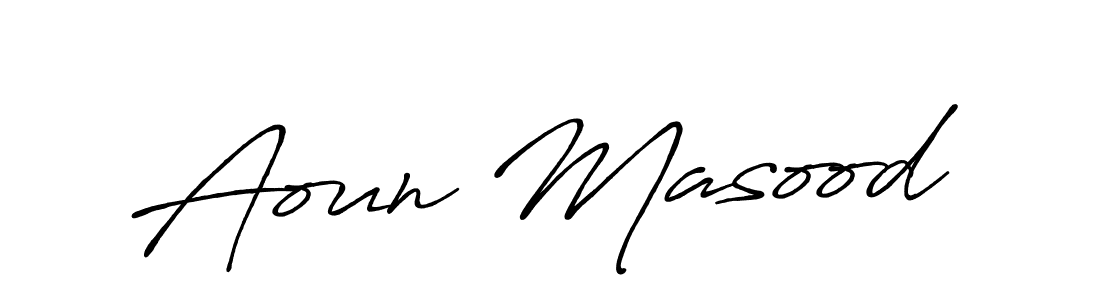 How to make Aoun Masood signature? Antro_Vectra_Bolder is a professional autograph style. Create handwritten signature for Aoun Masood name. Aoun Masood signature style 7 images and pictures png