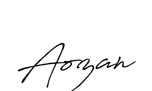 Create a beautiful signature design for name Aozan. With this signature (Antro_Vectra_Bolder) fonts, you can make a handwritten signature for free. Aozan signature style 7 images and pictures png