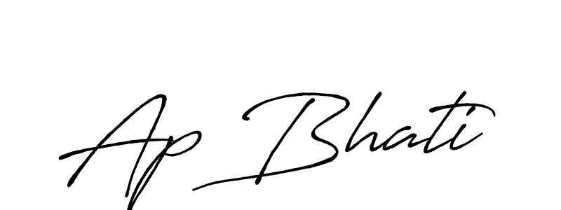 Create a beautiful signature design for name Ap Bhati. With this signature (Antro_Vectra_Bolder) fonts, you can make a handwritten signature for free. Ap Bhati signature style 7 images and pictures png