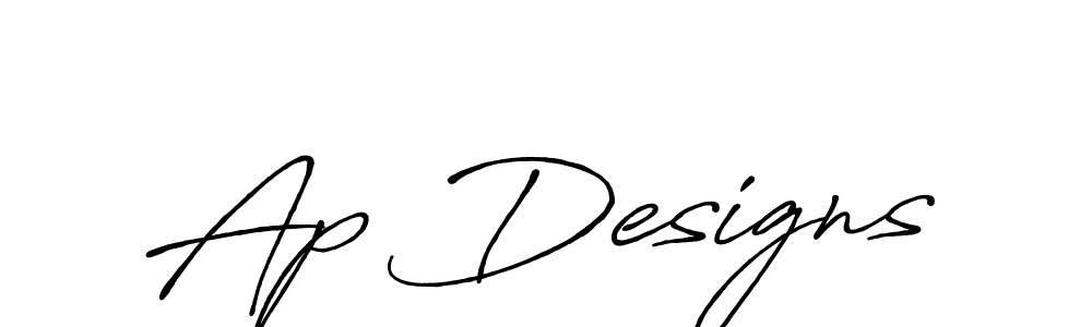 Once you've used our free online signature maker to create your best signature Antro_Vectra_Bolder style, it's time to enjoy all of the benefits that Ap Designs name signing documents. Ap Designs signature style 7 images and pictures png