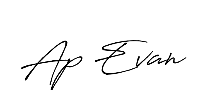 Ap Evan stylish signature style. Best Handwritten Sign (Antro_Vectra_Bolder) for my name. Handwritten Signature Collection Ideas for my name Ap Evan. Ap Evan signature style 7 images and pictures png