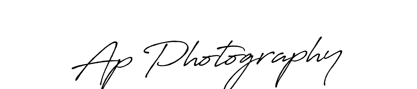 You should practise on your own different ways (Antro_Vectra_Bolder) to write your name (Ap Photography) in signature. don't let someone else do it for you. Ap Photography signature style 7 images and pictures png