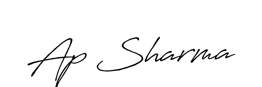 How to make Ap Sharma signature? Antro_Vectra_Bolder is a professional autograph style. Create handwritten signature for Ap Sharma name. Ap Sharma signature style 7 images and pictures png