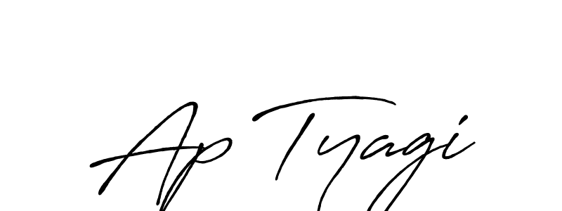 Use a signature maker to create a handwritten signature online. With this signature software, you can design (Antro_Vectra_Bolder) your own signature for name Ap Tyagi. Ap Tyagi signature style 7 images and pictures png