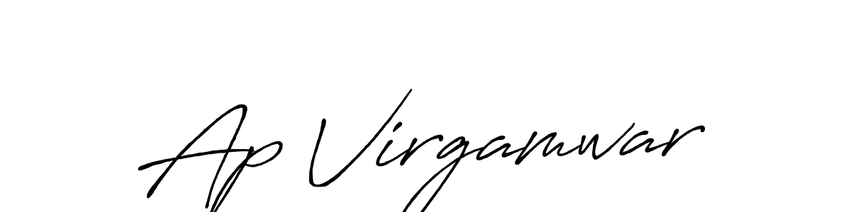 Also we have Ap Virgamwar name is the best signature style. Create professional handwritten signature collection using Antro_Vectra_Bolder autograph style. Ap Virgamwar signature style 7 images and pictures png