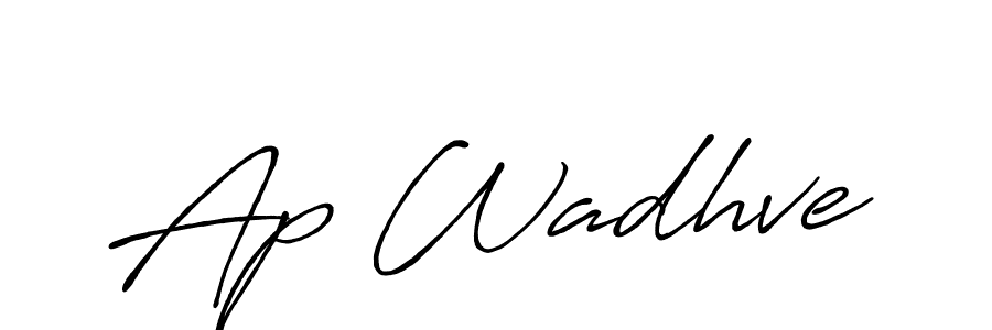 It looks lik you need a new signature style for name Ap Wadhve. Design unique handwritten (Antro_Vectra_Bolder) signature with our free signature maker in just a few clicks. Ap Wadhve signature style 7 images and pictures png