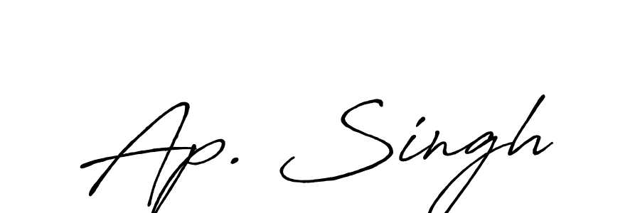 Use a signature maker to create a handwritten signature online. With this signature software, you can design (Antro_Vectra_Bolder) your own signature for name Ap. Singh. Ap. Singh signature style 7 images and pictures png