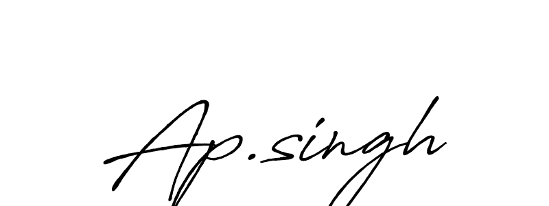 Also we have Ap.singh name is the best signature style. Create professional handwritten signature collection using Antro_Vectra_Bolder autograph style. Ap.singh signature style 7 images and pictures png