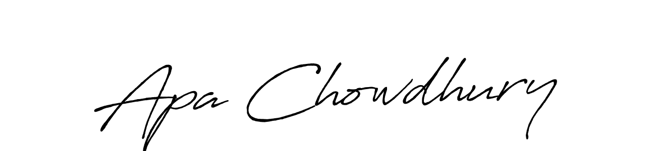 Use a signature maker to create a handwritten signature online. With this signature software, you can design (Antro_Vectra_Bolder) your own signature for name Apa Chowdhury. Apa Chowdhury signature style 7 images and pictures png