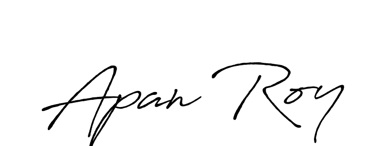 Create a beautiful signature design for name Apan Roy. With this signature (Antro_Vectra_Bolder) fonts, you can make a handwritten signature for free. Apan Roy signature style 7 images and pictures png