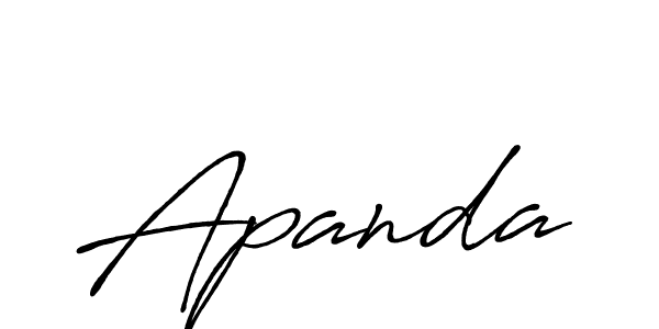 Create a beautiful signature design for name Apanda. With this signature (Antro_Vectra_Bolder) fonts, you can make a handwritten signature for free. Apanda signature style 7 images and pictures png