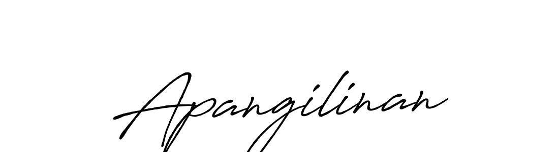 You should practise on your own different ways (Antro_Vectra_Bolder) to write your name (Apangilinan) in signature. don't let someone else do it for you. Apangilinan signature style 7 images and pictures png