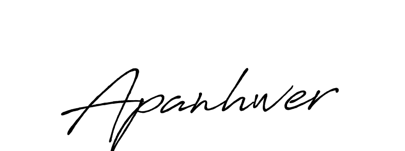 Create a beautiful signature design for name Apanhwer. With this signature (Antro_Vectra_Bolder) fonts, you can make a handwritten signature for free. Apanhwer signature style 7 images and pictures png