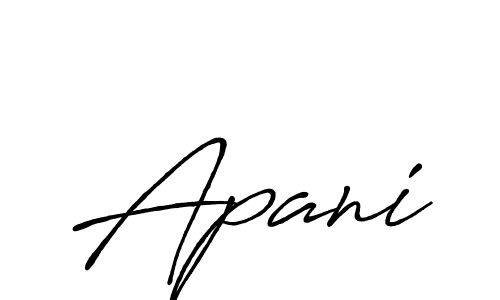 Create a beautiful signature design for name Apani. With this signature (Antro_Vectra_Bolder) fonts, you can make a handwritten signature for free. Apani signature style 7 images and pictures png