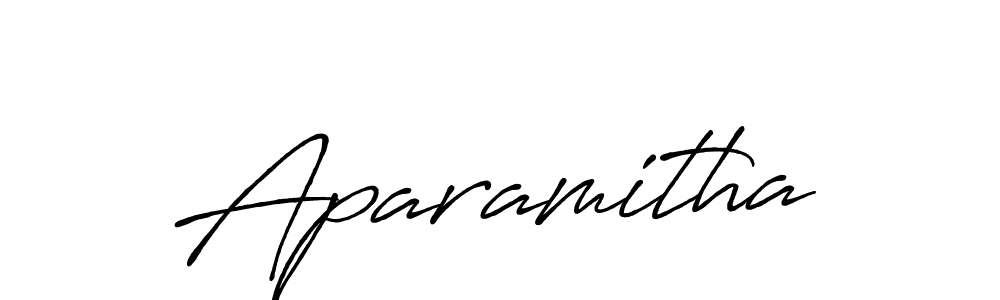 Use a signature maker to create a handwritten signature online. With this signature software, you can design (Antro_Vectra_Bolder) your own signature for name Aparamitha. Aparamitha signature style 7 images and pictures png