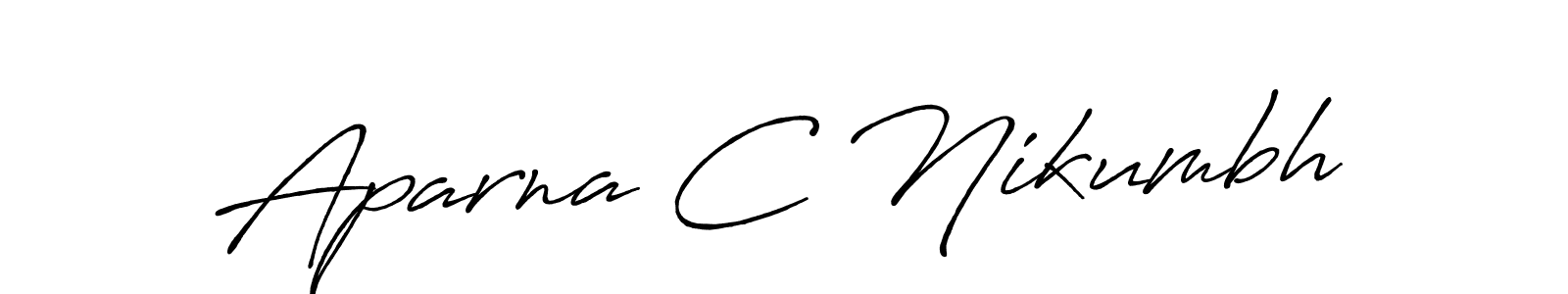 Similarly Antro_Vectra_Bolder is the best handwritten signature design. Signature creator online .You can use it as an online autograph creator for name Aparna C Nikumbh. Aparna C Nikumbh signature style 7 images and pictures png