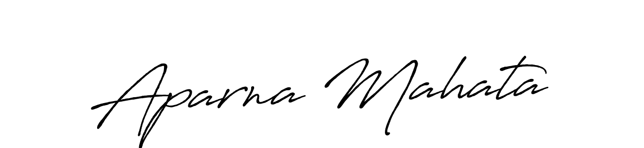 Use a signature maker to create a handwritten signature online. With this signature software, you can design (Antro_Vectra_Bolder) your own signature for name Aparna Mahata. Aparna Mahata signature style 7 images and pictures png